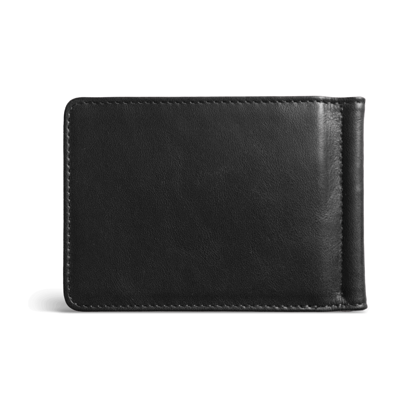 Vaultskin BROMPTON black leather wallet – back view showing refined British design